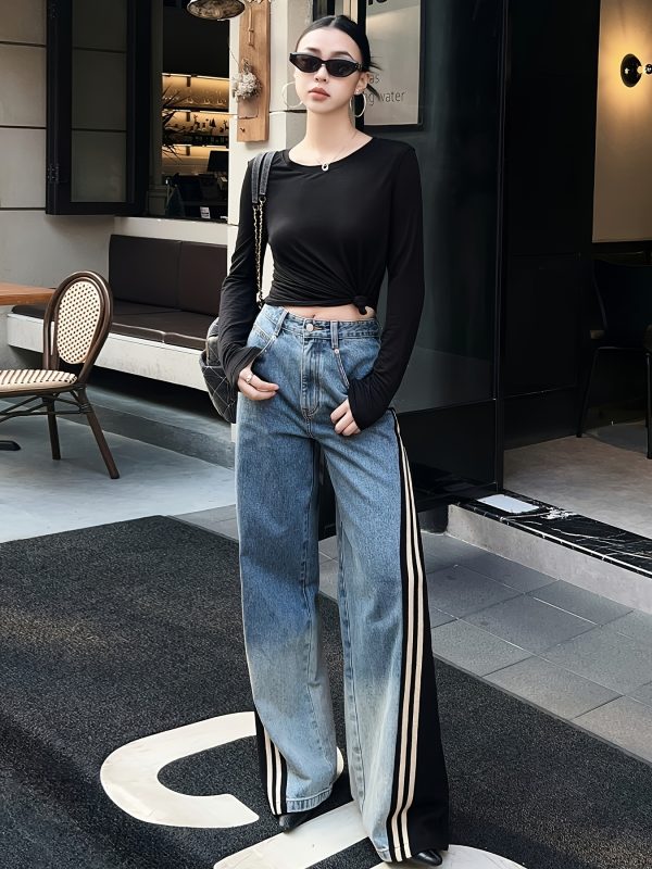 meiyang jelly long sleeve t shirt, lyocell silk, crew neck, sheer, comfortable basic tee, solid color, regular fit, summer casual wear