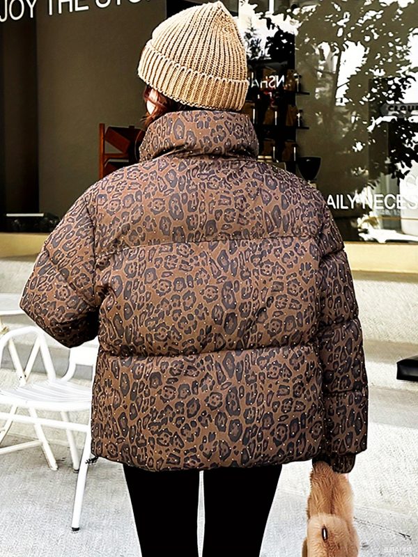 women's leopard print jacket stylish long sleeve zip up coat with pockets, black & white animal pattern, perfect for fallu002fwinter outerwear, leopard print clothing