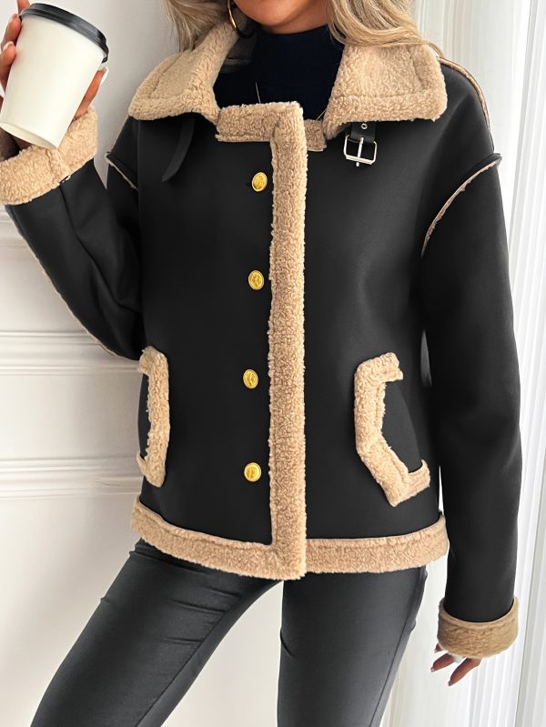 1pc of warm women's motorcycle fur coat for autumn and winter