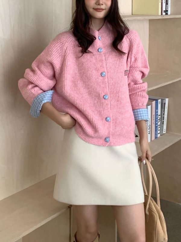 women's casual long sleeve cardigan soft pink button up cardigan with ribbed cuffs, lightweight & stylish for spring & fall, perfect for casual attire, casual wear cardigan | buttonup cardigan | texture