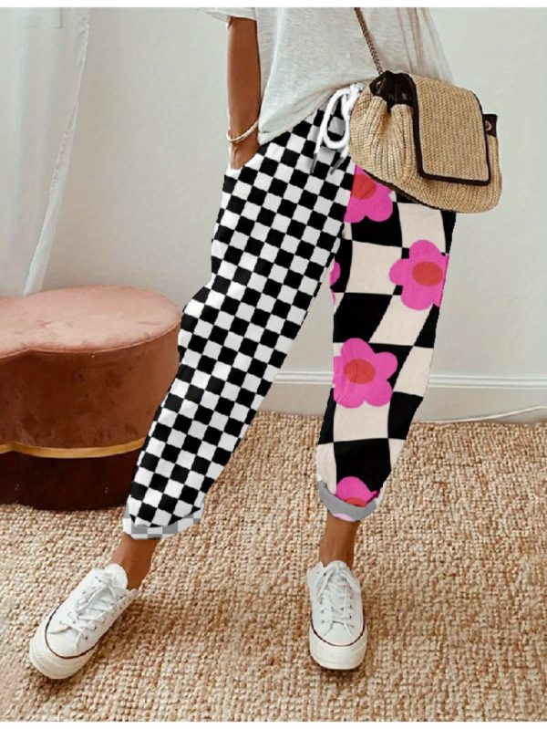 3d printed long pants for women with floral motifs exquisite 3d printed floral motifs on long pants customize the style and color of flowers for a touch
